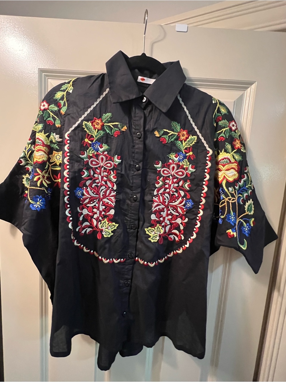 Khaadi Cotton NEW Black Embroidered Top / Multicolor Threadwork / [S] - Picture 10 of 10